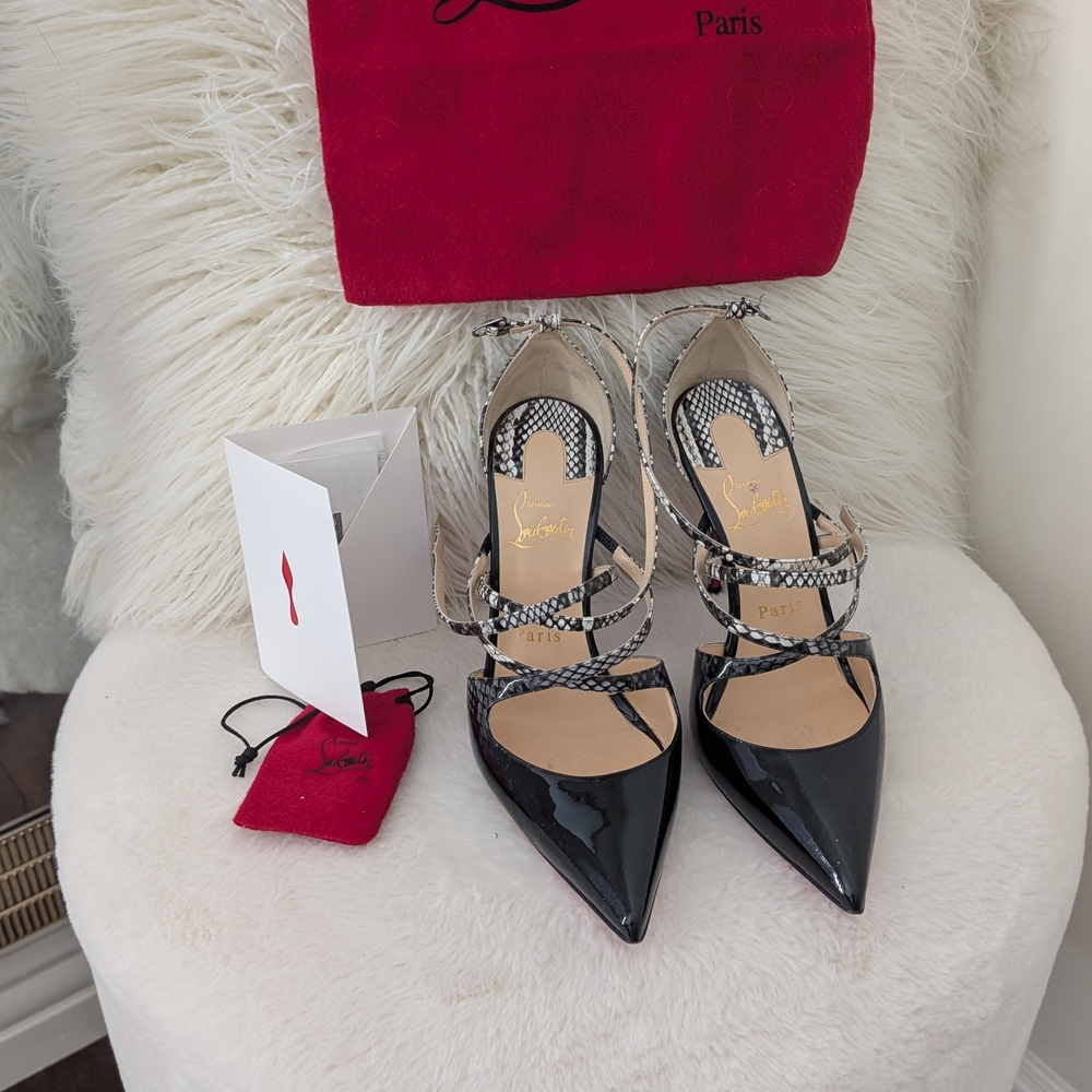 Christian Louboutin Black Patent Leather Women's Shoes